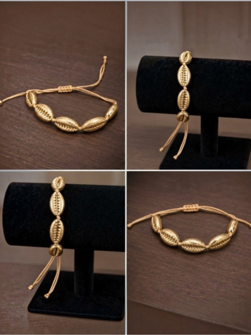 Gold Tone Sea Shell Bracelet